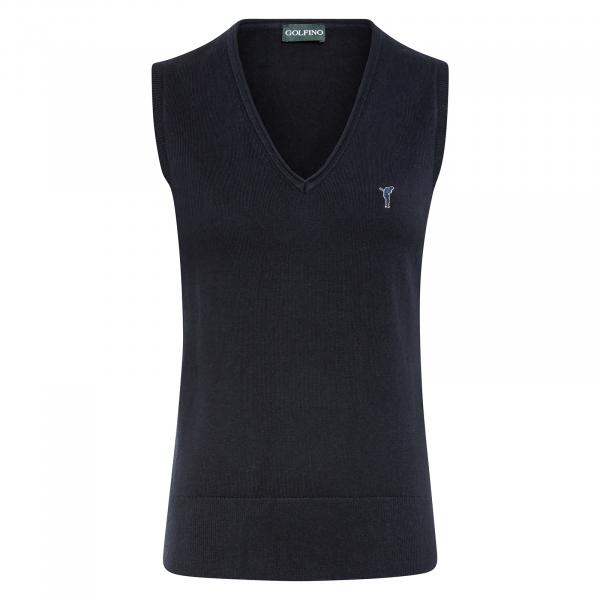 GOLFINO Ladies' sleeveless V-neck golf slipover with cashmere